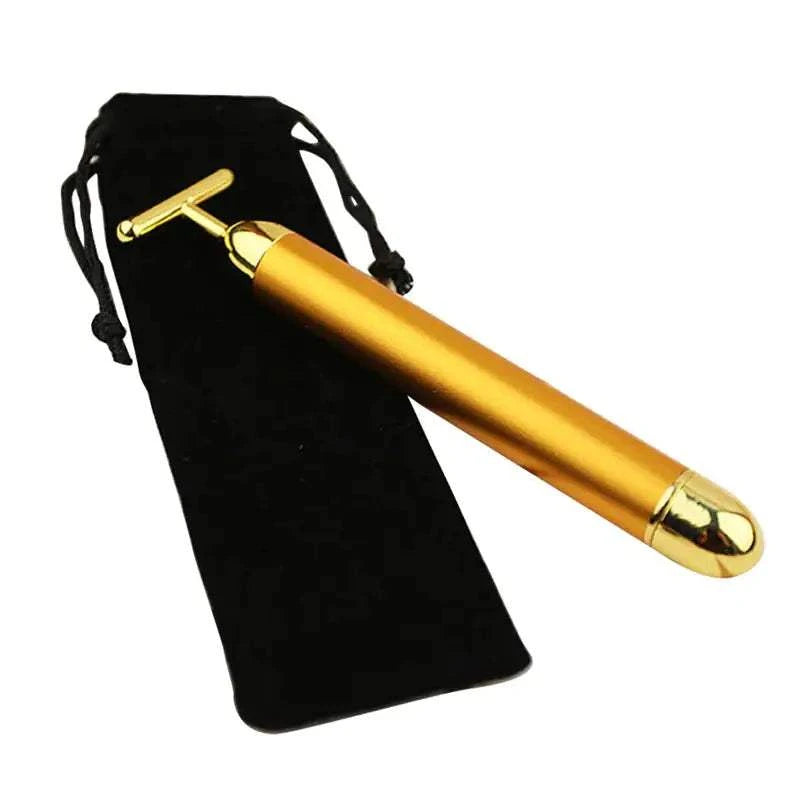 Elevate Your Skincare Routine with Our Energy 24K Gold T Beauty Bar Facial Roller Massager: Experience Radiant, Youthful Skin