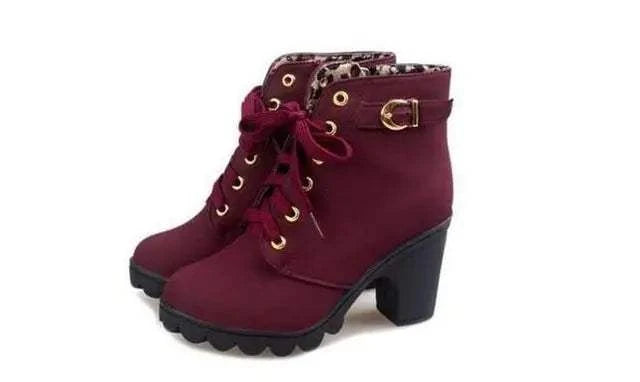 Autumn Winter Thick Heeled Boots