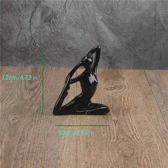 Ceramic Yoga Poses Figurine