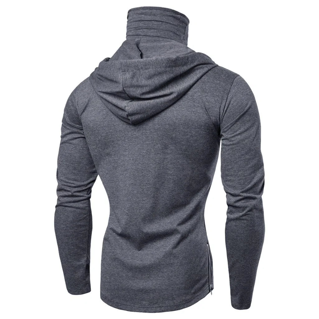 Men's Sports Running Fitness Hoodie with Mask: Casual Comfort with Style