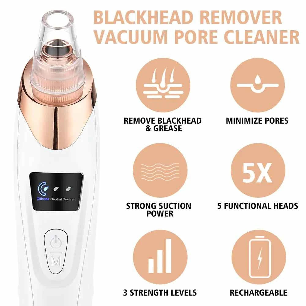 Experience flawless skin with our Beauty Electric Blackhead Remover: Effortlessly banish imperfections for a radiant complexion!