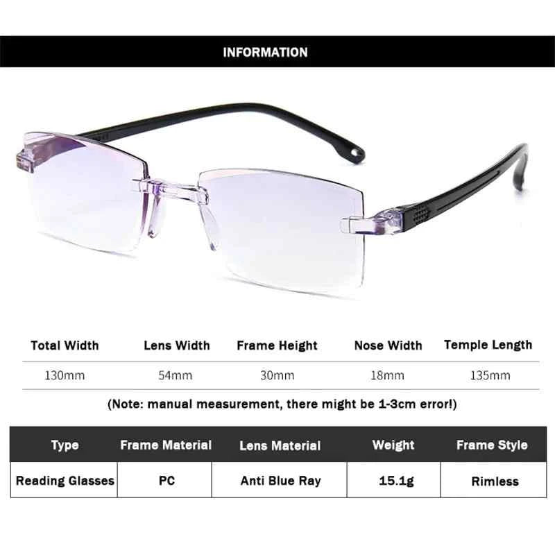 Embrace Comfort and Style with Ahora Rimless Anti Blue Ray Reading Glasses: Protect Your Eyes in Fashion