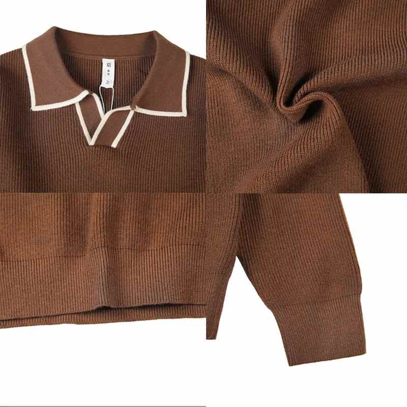 Warm in Winter Lapel Knitted Sweaters