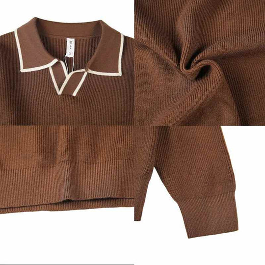 Warm in Winter Lapel Knitted Sweaters