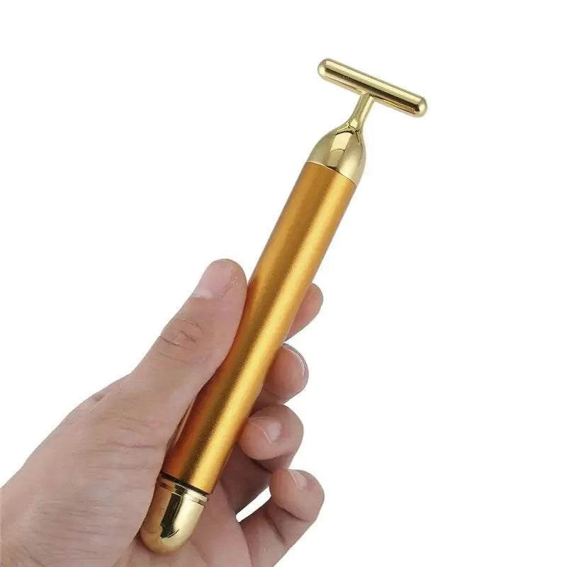 Elevate Your Skincare Routine with Our Energy 24K Gold T Beauty Bar Facial Roller Massager: Experience Radiant, Youthful Skin