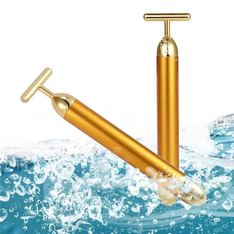 Elevate Your Skincare Routine with Our Energy 24K Gold T Beauty Bar Facial Roller Massager: Experience Radiant, Youthful Skin