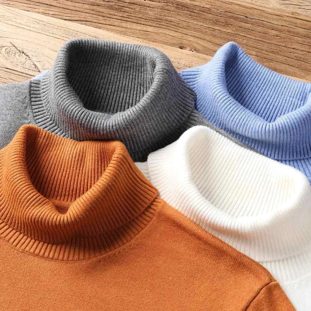 Classic Comfort: Turtleneck Sweater for Men - Stay Stylish and Warm All Season Long