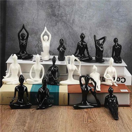 Ceramic Yoga Poses Figurine