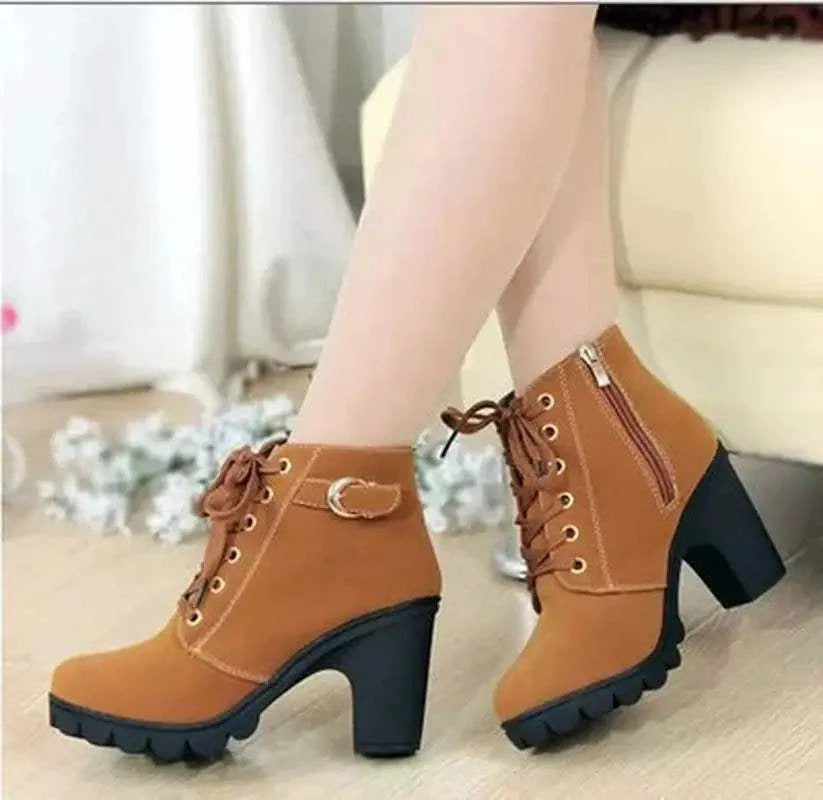 Autumn Winter Thick Heeled Boots