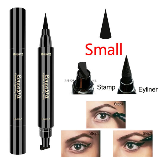 1 PCs Double ended Liquid Eyeliner Big Small Eyeliner Stamp Waterproof