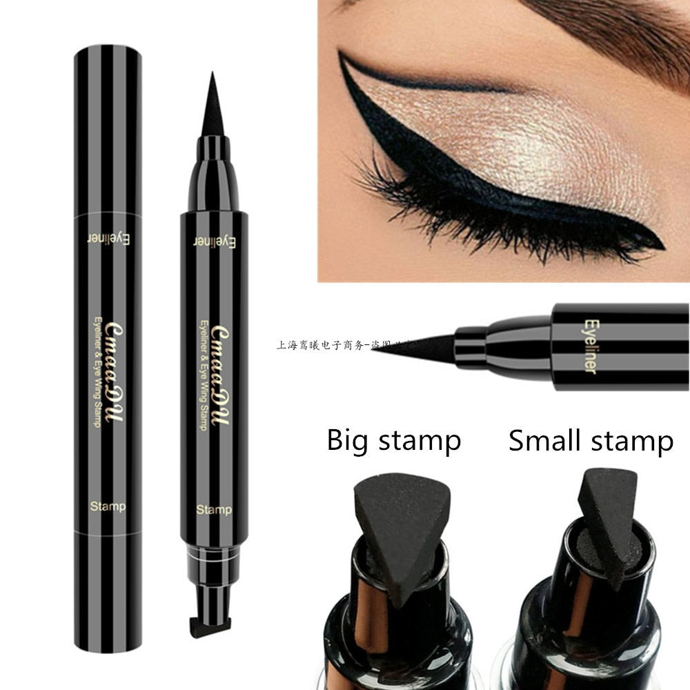 1 PCs Double ended Liquid Eyeliner Big Small Eyeliner Stamp Waterproof