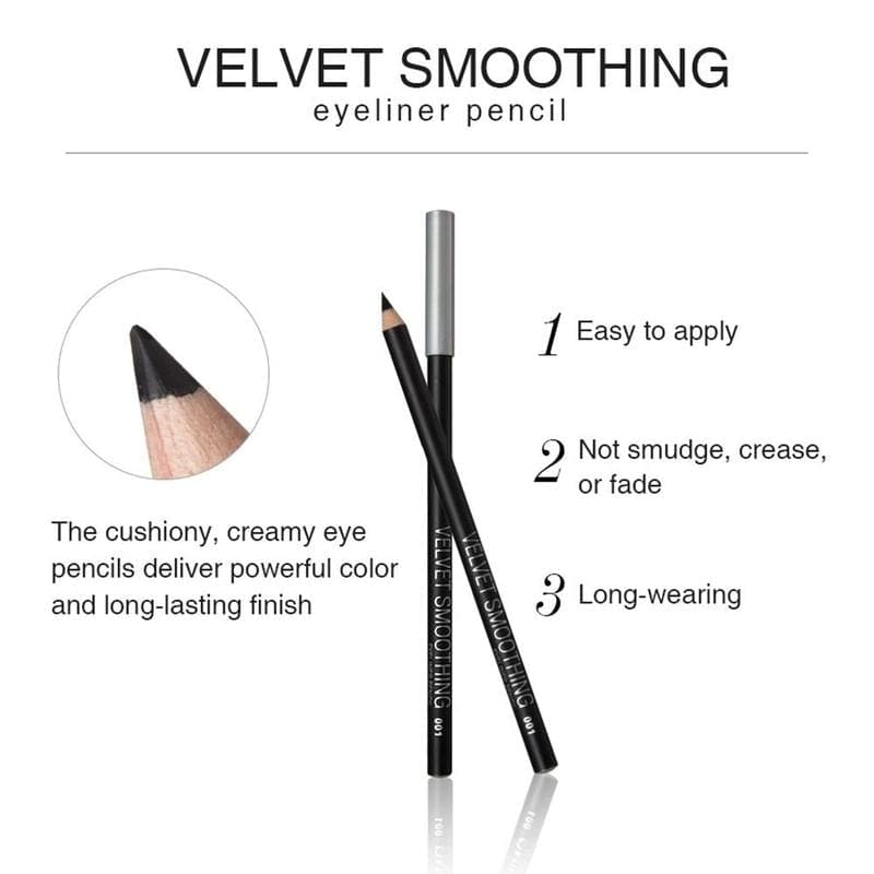 612pcs/lot Eyeliner Black Waterproof Long-lasting Portable Eye Liner Pencil Smooth Easy Makeup Pen High Quality