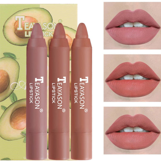 Matte Lipstick Matte Velvet Lipstick Pen Bean Paste Milk Tea Color Lipstick Crayons Lipstick Students