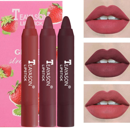 Matte Lipstick Matte Velvet Lipstick Pen Bean Paste Milk Tea Color Lipstick Crayons Lipstick Students