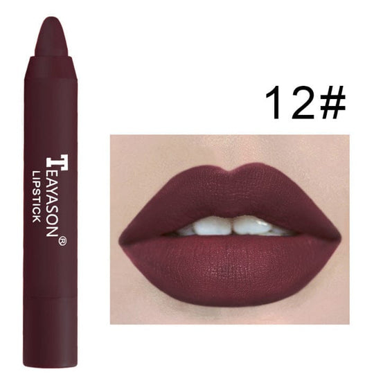 Matte Lipstick Matte Velvet Lipstick Pen Bean Paste Milk Tea Color Lipstick Crayons Lipstick Students