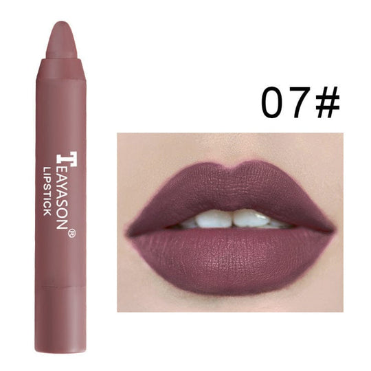 Matte Lipstick Matte Velvet Lipstick Pen Bean Paste Milk Tea Color Lipstick Crayons Lipstick Students