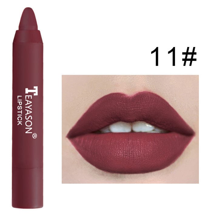 Matte Lipstick Matte Velvet Lipstick Pen Bean Paste Milk Tea Color Lipstick Crayons Lipstick Students