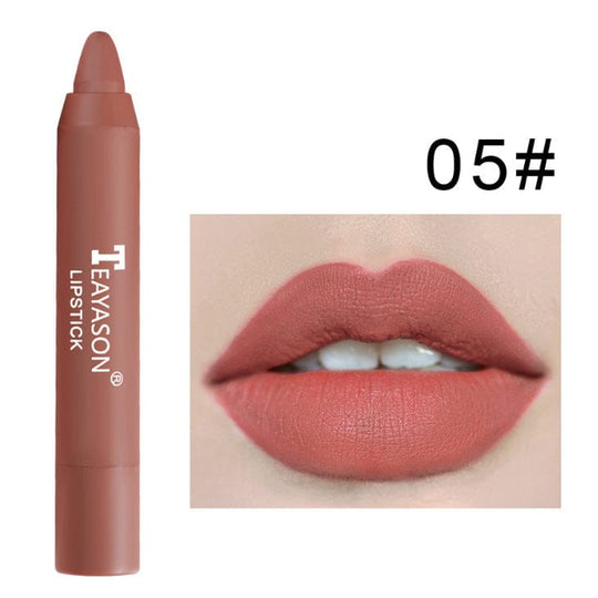 Matte Lipstick Matte Velvet Lipstick Pen Bean Paste Milk Tea Color Lipstick Crayons Lipstick Students