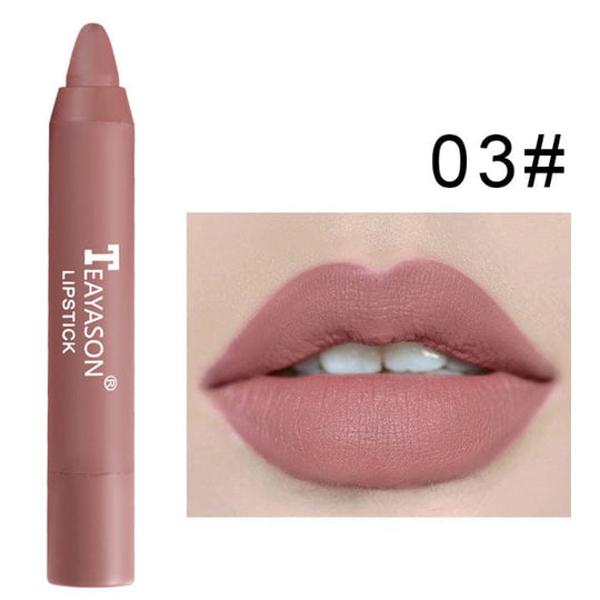 Matte Lipstick Matte Velvet Lipstick Pen Bean Paste Milk Tea Color Lipstick Crayons Lipstick Students