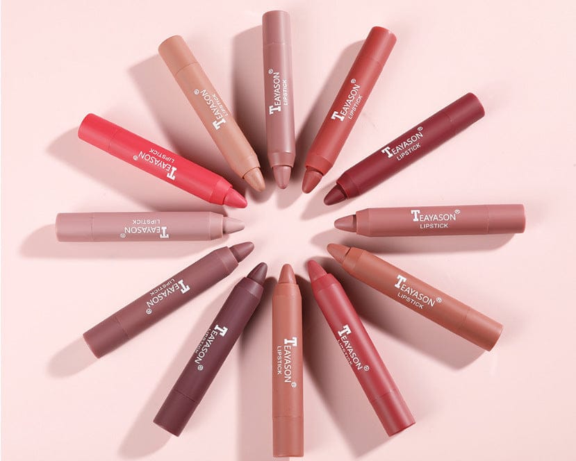 Matte Lipstick Matte Velvet Lipstick Pen Bean Paste Milk Tea Color Lipstick Crayons Lipstick Students