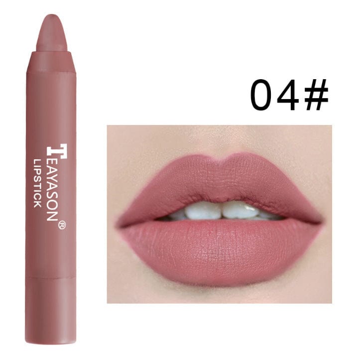 Matte Lipstick Matte Velvet Lipstick Pen Bean Paste Milk Tea Color Lipstick Crayons Lipstick Students