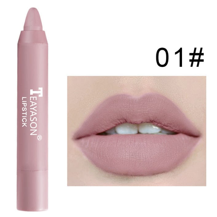 Matte Lipstick Matte Velvet Lipstick Pen Bean Paste Milk Tea Color Lipstick Crayons Lipstick Students