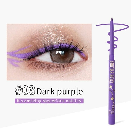 1PCS Professional Purple Black Eyeliner Waterproof Quick drying Pen