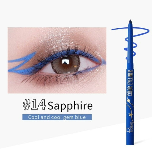 1PCS Professional Purple Black Eyeliner Waterproof Quick drying Pen