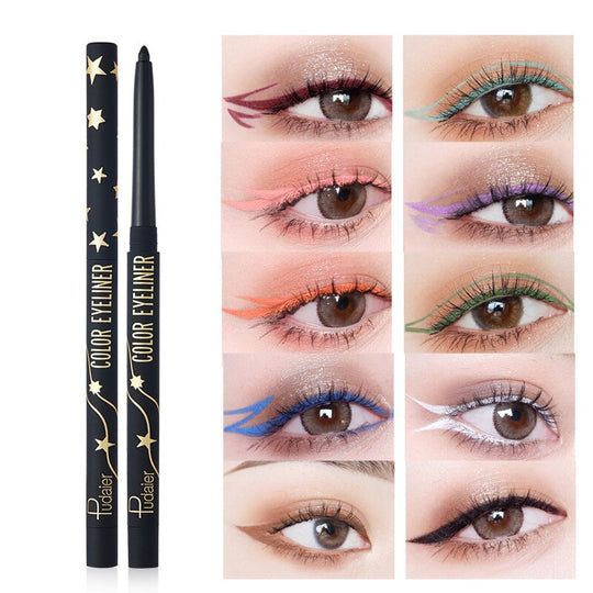 1PCS Professional Purple Black Eyeliner Waterproof Quick drying Pen