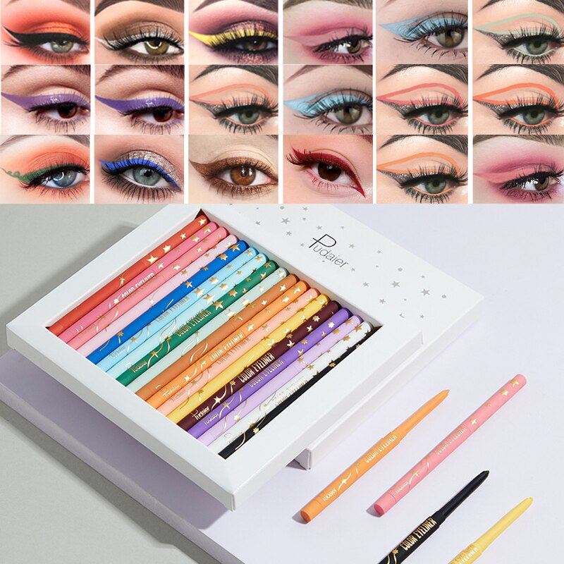 1PCS Professional Purple Black Eyeliner Quick drying Pen1PCS Professional Purple Black Eyeliner Waterproof Quick drying Pen