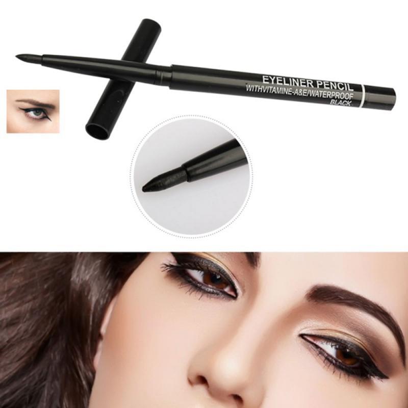 1pc Portable Eyeliner Cream Black Eye Liner Pen Natural Waterproof