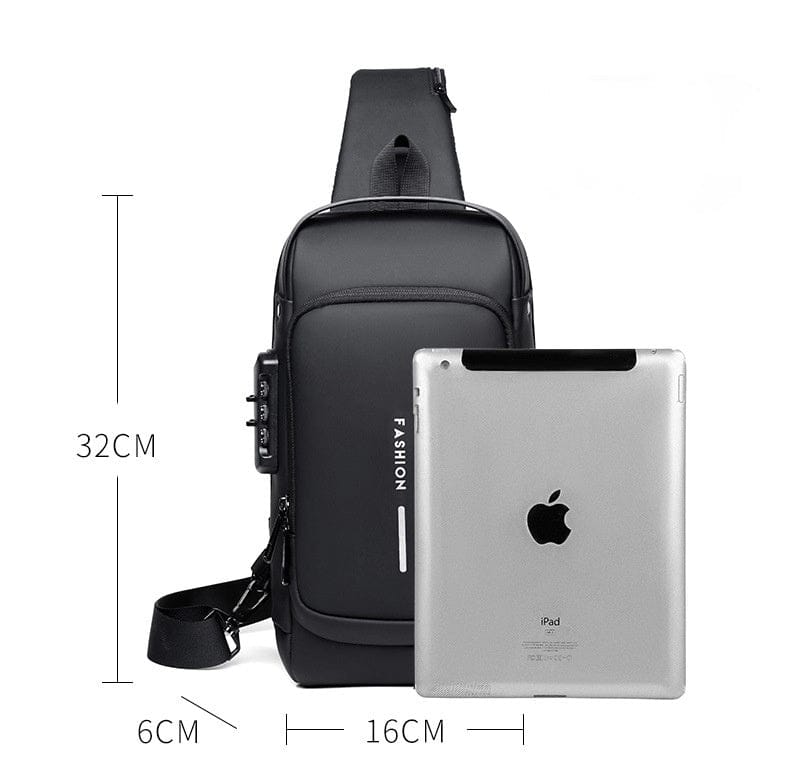 Rechargeable Password Anti-theft Large Capacity Diagonal Chest Bag