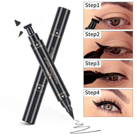 Big Seal Stamp Liquid Eyeliner Pen Waterproof Fast Dry Black Eye Liner