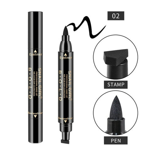 Big Seal Stamp Liquid Eyeliner Pen Waterproof Fast Dry Black Eye Liner