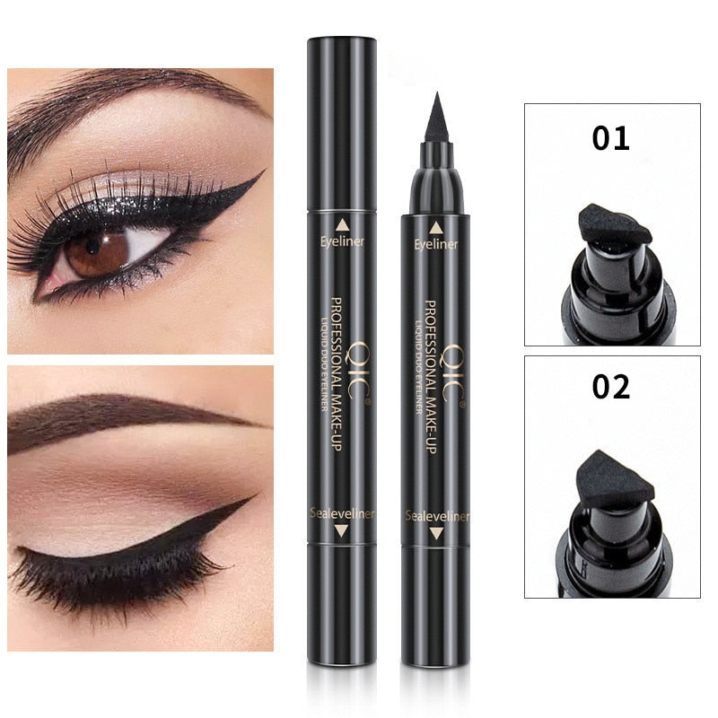 Big Seal Stamp Liquid Eyeliner Pen Waterproof Fast Dry Black Eye Liner