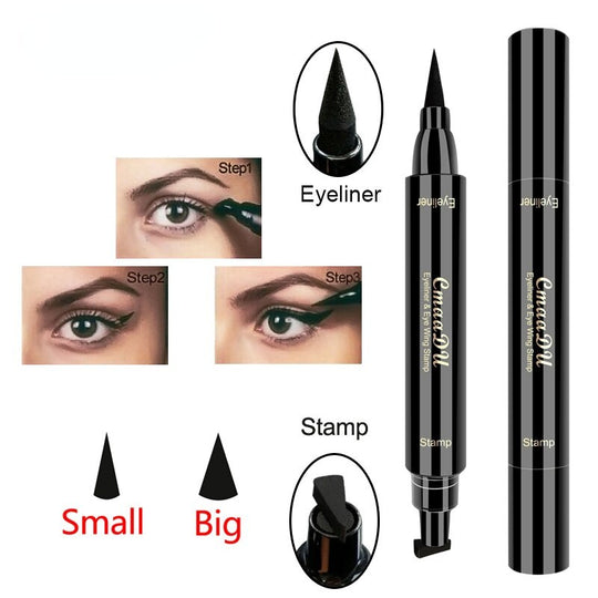 Double Wing Stamp Eyeliner Black Liquid Eyeliner Professional