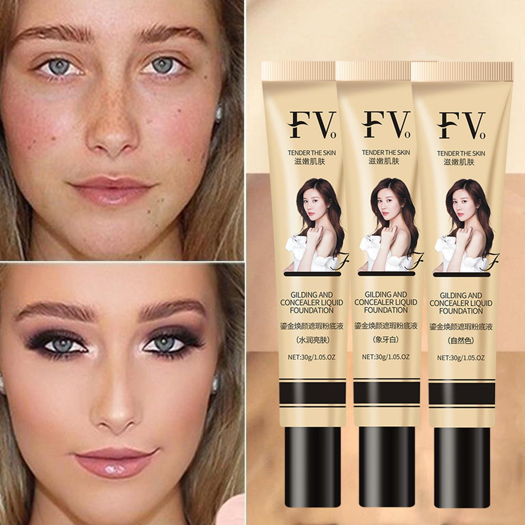 Face Fv Foundation Gilded Base Liquid Cream Coverage ConFace Fv Foundation Gilded Base Liquid Cream Coverage Concealercealer