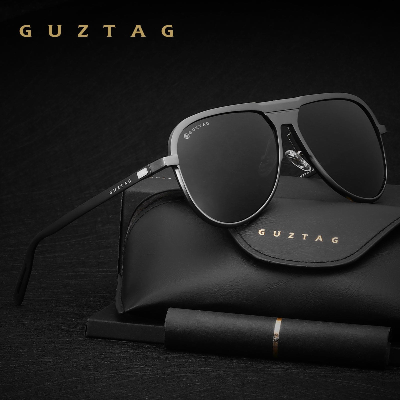 0GUZTAG Classic High End Sunglasses Polarized Men Driving Sun Glasses