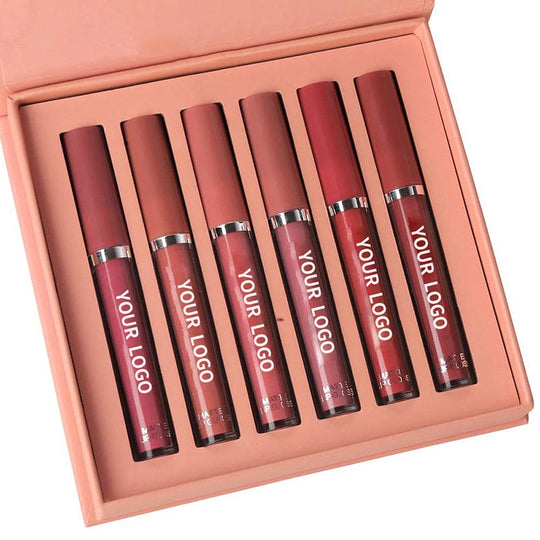 1Wholesale 6 Pcs Matte Lip Gloss Private Label Waterproof Liquid Lipstick Matte Lipstick Set