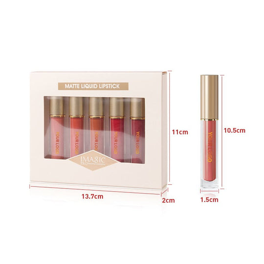 6Wholesale 6 Pcs Matte Lip Gloss Private Label Waterproof Liquid Lipstick Matte Lipstick Set