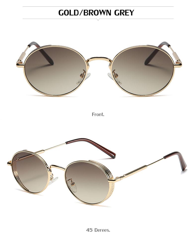 7small round mens designer shades sunglasses luxury high quality metal classic retro vintage sunglasses