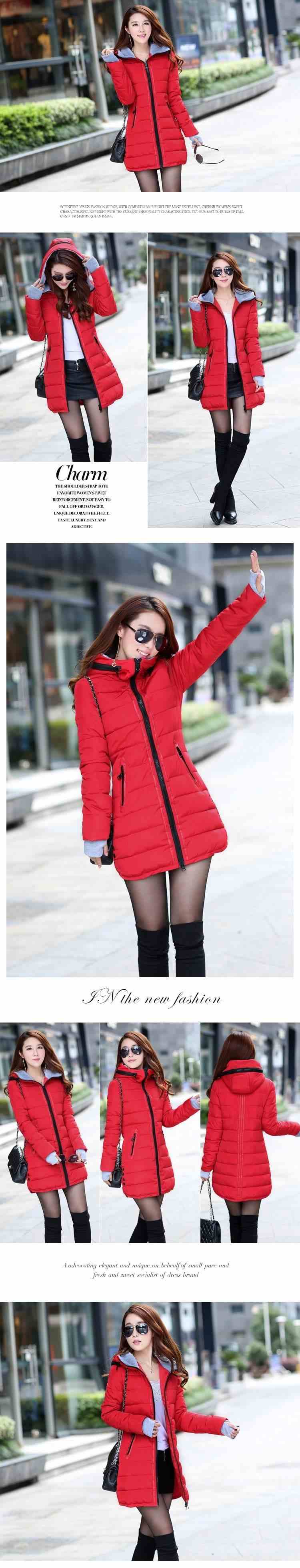 48Waterproof Autumn Winter fashion casual women overcoat warm jacket thick long Lady Coats female warm Parkas