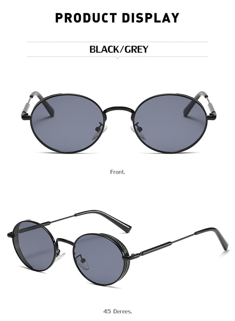 6small round mens designer shades sunglasses luxury high quality metal classic retro vintage sunglasses