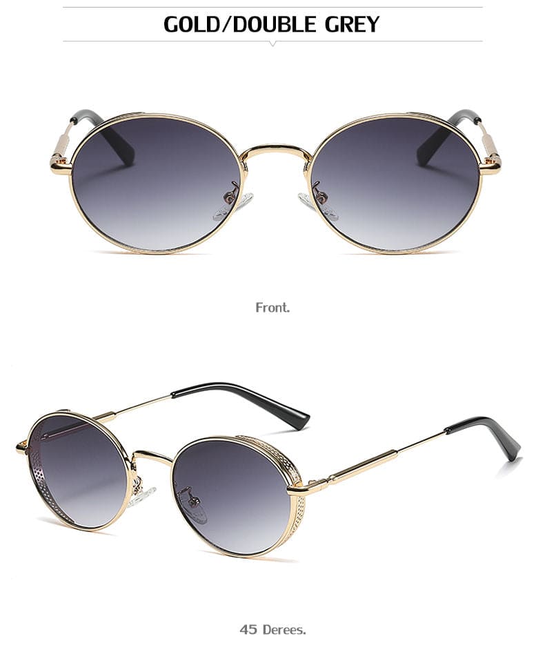 8small round mens designer shades sunglasses luxury high quality metal classic retro vintage sunglasses