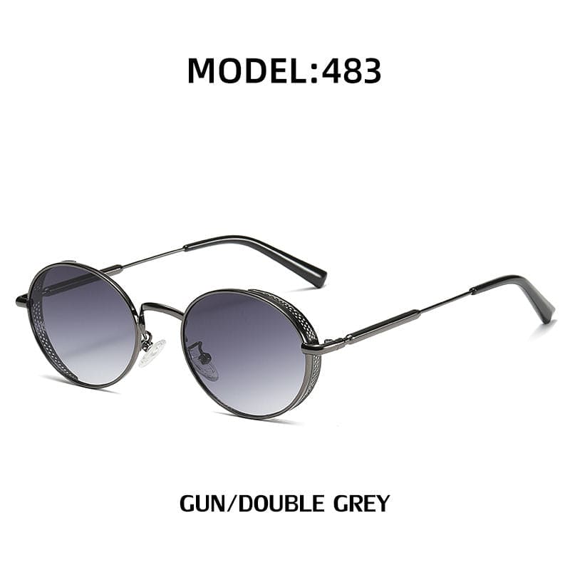 4small round mens designer shades sunglasses luxury high quality metal classic retro vintage sunglasses