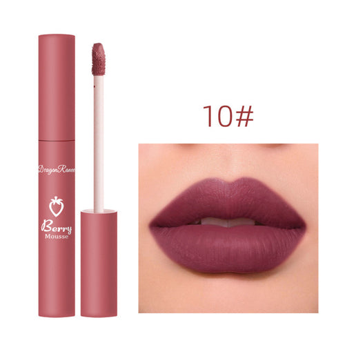 Liquid Lipstick Matte Strawberry Lip Gloss Cosmetic Waterproof Lip