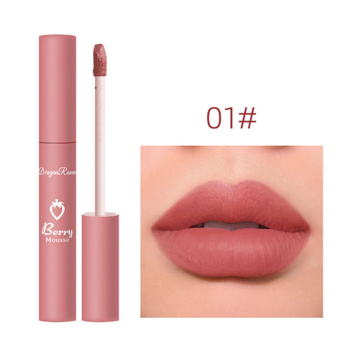 Liquid Lipstick Matte Strawberry Lip Gloss Cosmetic Waterproof Lip