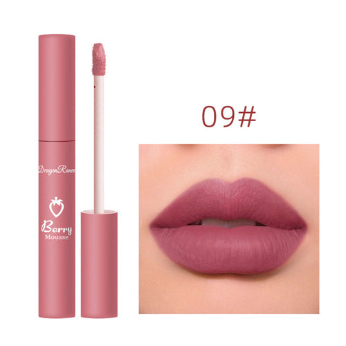 Liquid Lipstick Matte Strawberry Lip Gloss Cosmetic Waterproof Lip