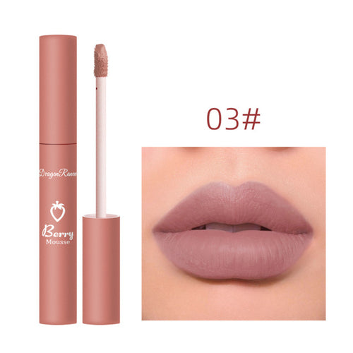 Liquid Lipstick Matte Strawberry Lip Gloss Cosmetic Waterproof Lip