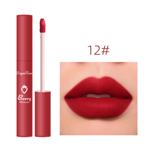 Liquid Lipstick Matte Strawberry Lip Gloss Cosmetic Waterproof Lip